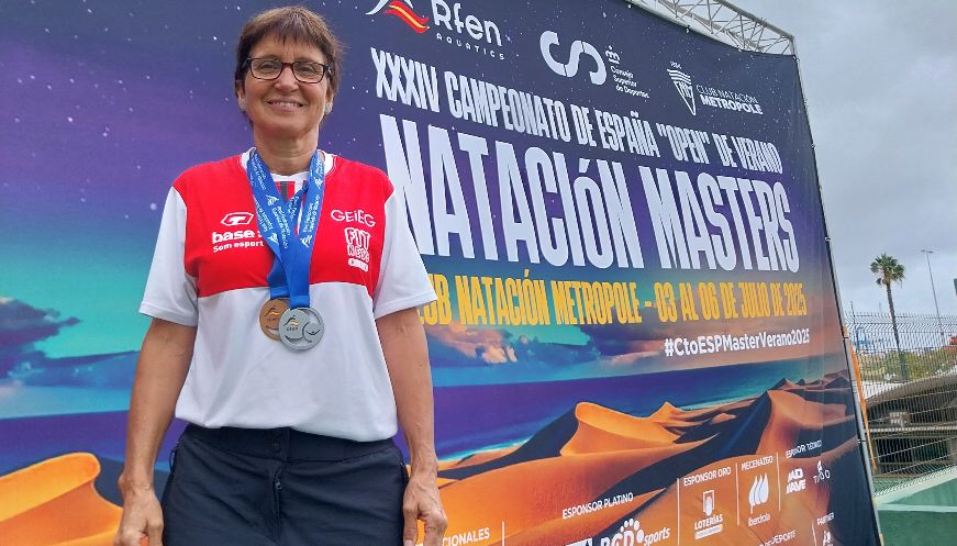 Maria Gràcia Masgrau, subcampiona d’Espanya en el Campionat Màster d’Estiu de Natació