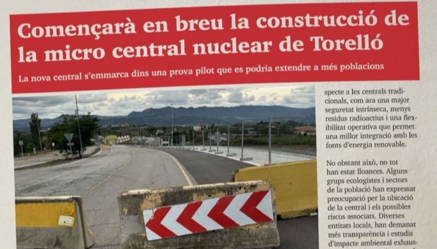 Una falsa notícia sobre una central nuclear a Torelló genera polèmica