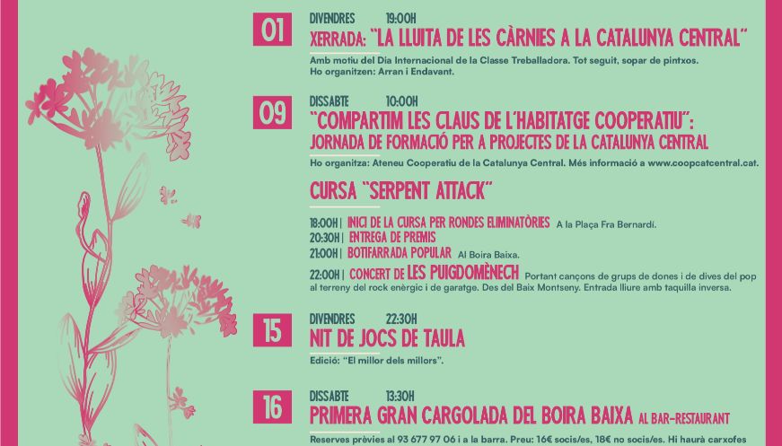 El Boira Baixa de Manlleu encén el mes amb una programació intensa