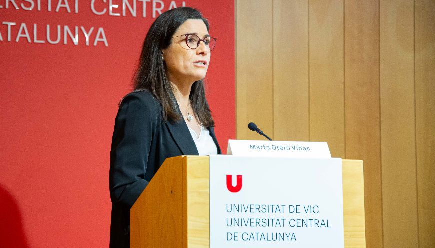 La candidata Marta Otero, en un moment de la seva presentació del programa de mandat. Foto: UVic
