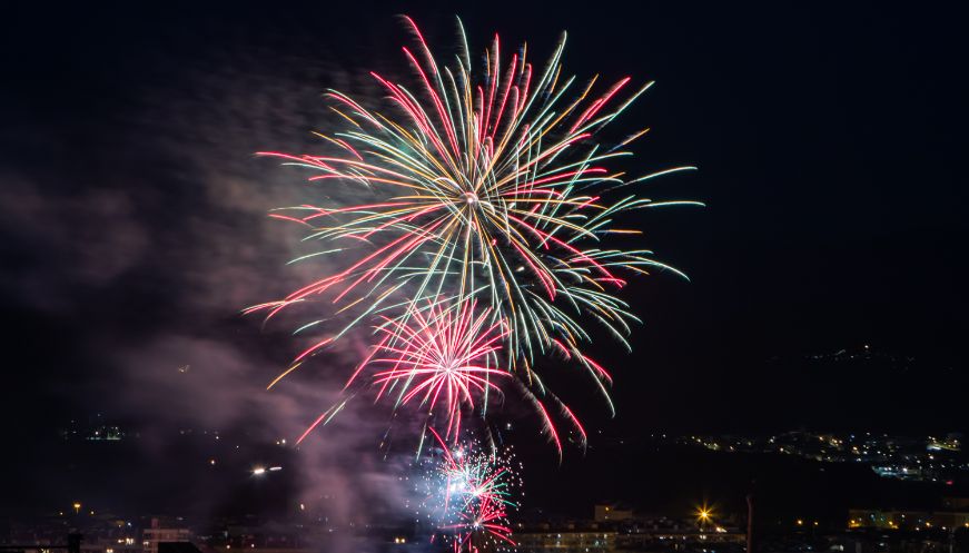 Castell de focs 2025. Foto arxiu: Josep M. Costa
