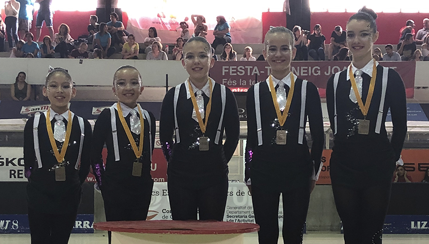 El Quintet Primària de Xou de la UE Gurb, campiones de Catalunya